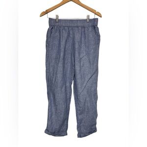Rachel Roy Linen Pants Blue Chambray Small